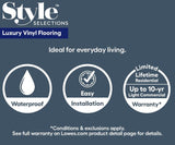 Style Selections Warm Honey Oak 12-mil x 7-in W x 48-in L Water Resistant Interlocking Luxury Vinyl Plank Flooring