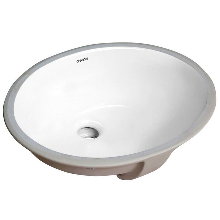 Boyel Living 13 in. x 11 in. Bathroom Ceramic Sink Oval Lavatory Undercounter in White,
