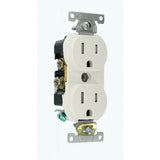 15 Amp Commercial Grade Tamper Resistant Duplex Outlet, White (10-Pack) - Super Arbor