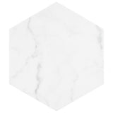 Merola Tile Classico Carrara Hexagon 7 in. x 8 in. Porcelain Floor and Wall Tile (7.67 sq. ft. / case)