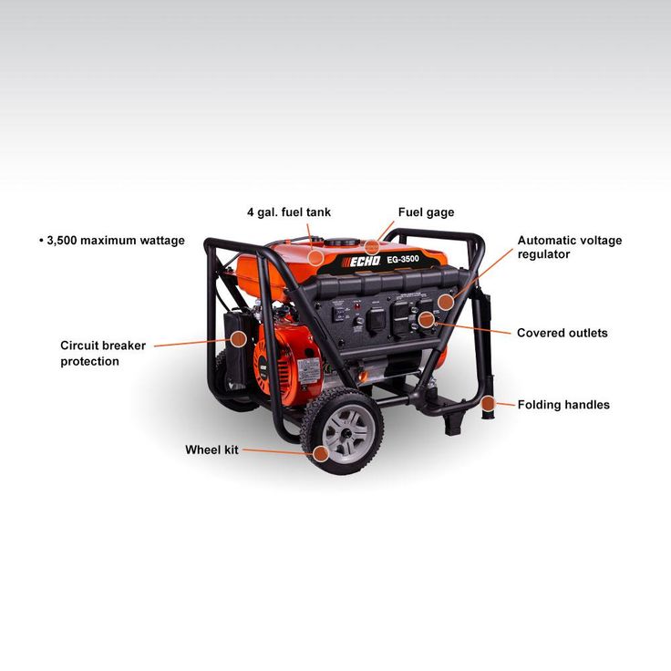 ECHO 3500-Watt Gas Powered Portable Generator