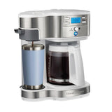 2-Way 12-Cup White Programmable Drip Coffeemaker with Single Serve