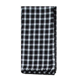 Farmhouse 20 in. x 20 in. Black and White Gingham Cotton Napkins (4-Pack)