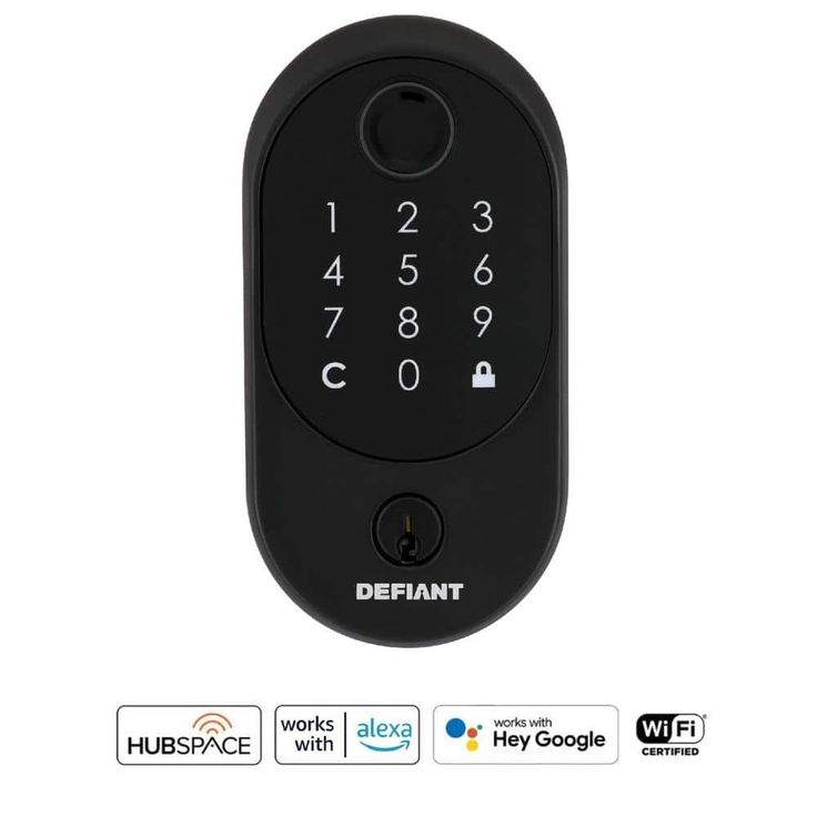 Defiant Hubspace Aged Bronze Round Biometric Fingerprint Electronic Touchpad Deadbolt