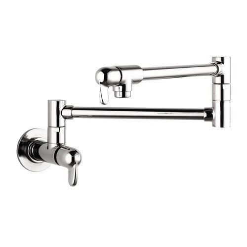 Hansgrohe HG Kitchen Chrome 2-Handle Wall-Mount Pot Filler Handle Kitchen Faucet