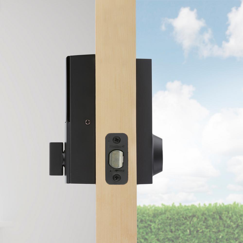 Premis Contemporary Touchscreen Smart Lock Matte Black Single Cylinder Electronic Deadbolt Featuring SmartKey Security - Super Arbor