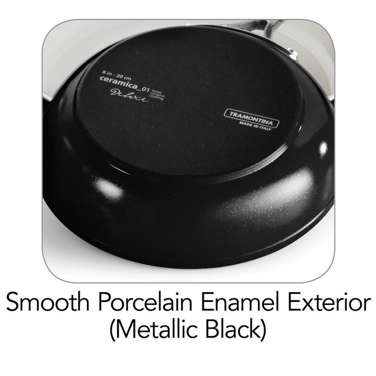 Gourmet Ceramica Deluxe 10-Piece Metallic Black Cookware Set with Lids