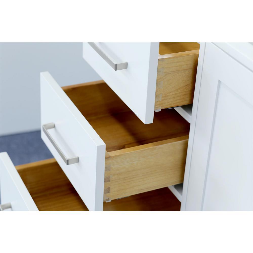 Cambridge 42 in. W Vanity Cabinet Only in White - Super Arbor