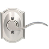 Accent Satin Nickel Right Handed Dummy Door Lever with Camelot Trim - Super Arbor