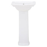 Washington 460 Vitreous China Pedestal Combo Bathroom Sink in White
