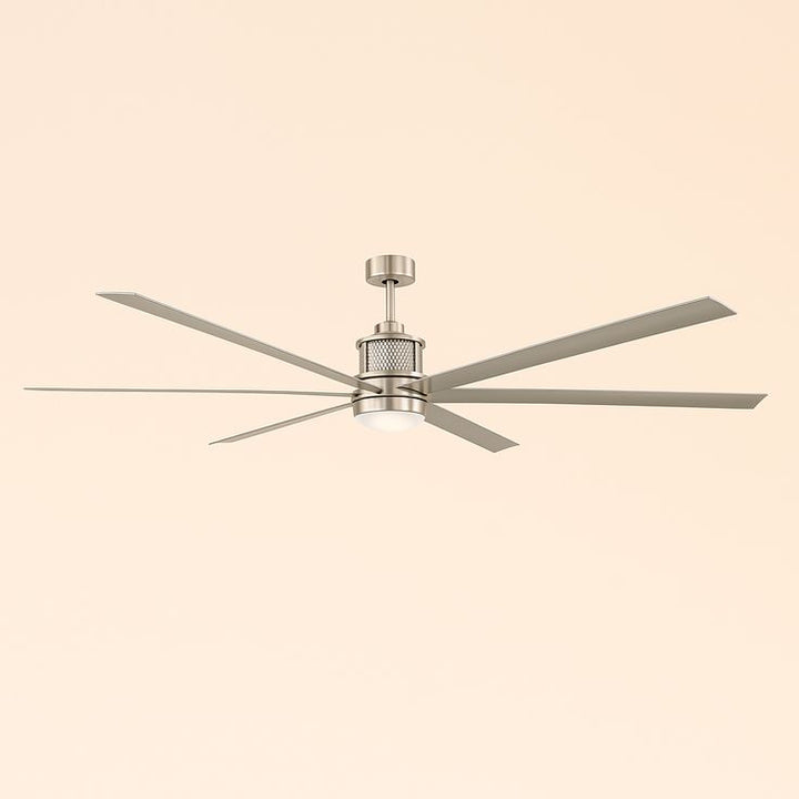 Home Decorators Collection Royalty 120 in. LED Indoor/Outdoor Brushed Nickel Ceiling Fan with Light and Remote Control