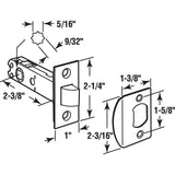 Passage Door Latch, 9/32 in. and 5/16 in. Square Drive, Steel, Chrome Finish - Super Arbor