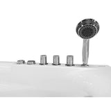 59 in. Acrylic Right Drain Corner Apron Front Whirlpool Bathtub in White - Super Arbor