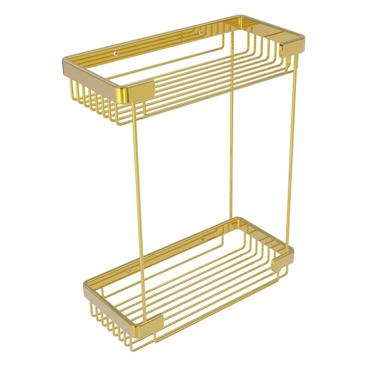 Allied Brass Double Tier Rectangular Toiletry Shower Basket in Antique Copper