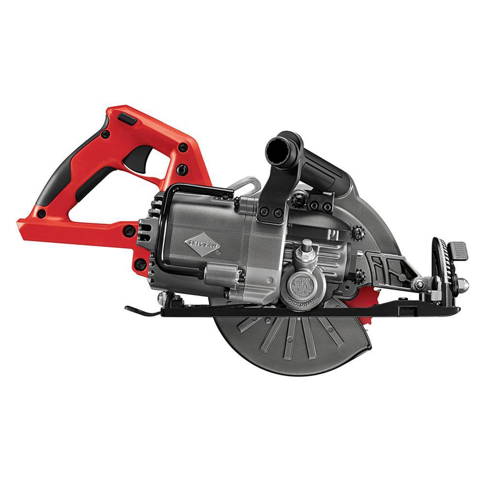 TRUEHVL 48-Volt Lithium-Ion Cordless 7-1/4 in. Worm Drive Saw with Diablo Blade (Tool-Only) - Super Arbor