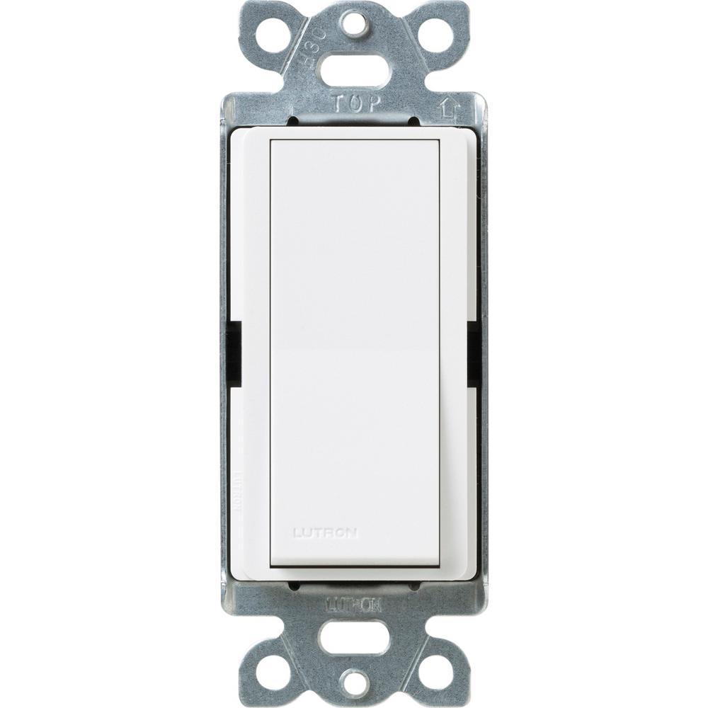 Claro 15 Amp 3-Way Rocker Switch with Locator Light, White - Super Arbor