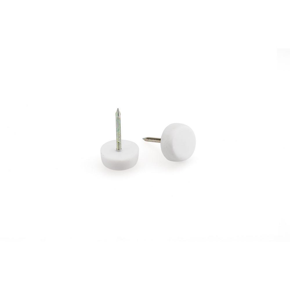 3/4 in. White Base Nail-On Glides (120-Pack) - Super Arbor