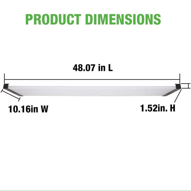 Commercial Electric 48 in. x 10 in. 4200 Lumens Matte Black End Caps Integrated LED Panel Light Selectable CCT Kitchen Lighting