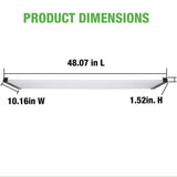 Commercial Electric 48 in. x 10 in. 4200 Lumens Matte Black End Caps Integrated LED Panel Light Selectable CCT Kitchen Lighting