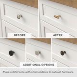 1-9/16 in. (40 mm) Champagne Bronze Bar Cabinet Knob (25-Pack) - Super Arbor