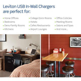 3.6A USB Dual Type A In-Wall Charger with 15 Amp Tamper-Resistant Outlets, Black - Super Arbor
