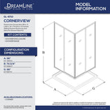 Cornerview 36 in. x 36 in. x 74.75 in. Framed Corner Sliding Shower Enclosure in Chrome with White Acrylic Base - Super Arbor