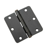 (2-Pack) 3-1/2 in. x 3-1/2 in. Brushed Nickel Full Mortise Butt Hinge with 1/4 in. Radius - Super Arbor