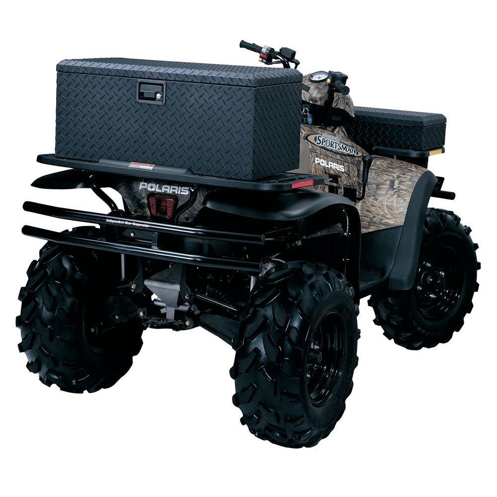 Lund 32 in Gloss Black Aluminum Full Size Chest Truck Tool Box with mounting hardware and keys included - Super Arbor
