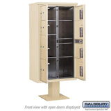3400 Horizontal Series 8-Parcel Locker Pedestal Mount Mailbox - Super Arbor