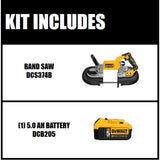 20-Volt MAX Lithium Ion Cordless Deep Cut Band Saw (Tool only) with Bonus XR 5Ah Battery Pack - Super Arbor
