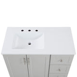 Style Selections Davies 36-in Gray Single Sink Bathroom Vanity with White Cultured Marble Top (Mirror Included)