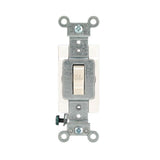 20 Amp Single-Pole AC Quiet Toggle Switch, White - Super Arbor