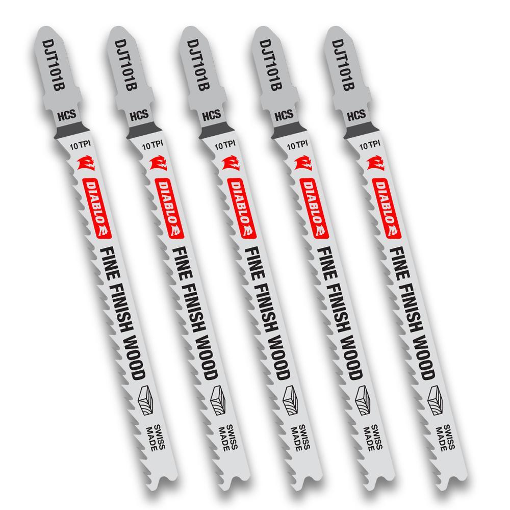 4 in. x 10 TPI HCS Fine Finish Blade (5-Pack) - Super Arbor