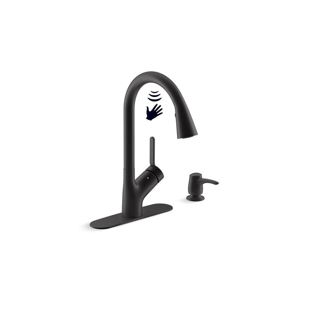 Setra Single-Handle Touchless Pull-Down Sprayer Kitchen Faucet in Vibrant Stainless - Super Arbor