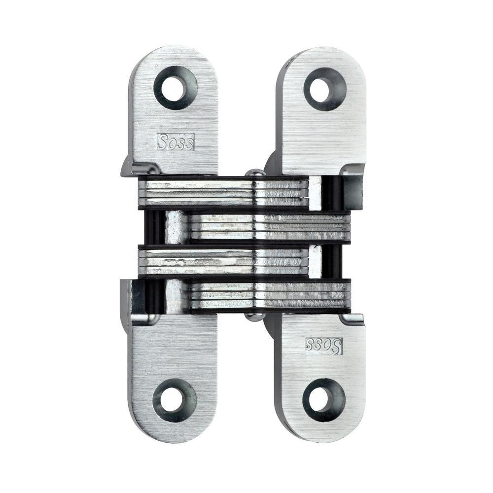 1 in. x 4-5/8 in. Satin Brass Invisible Hinge - Super Arbor