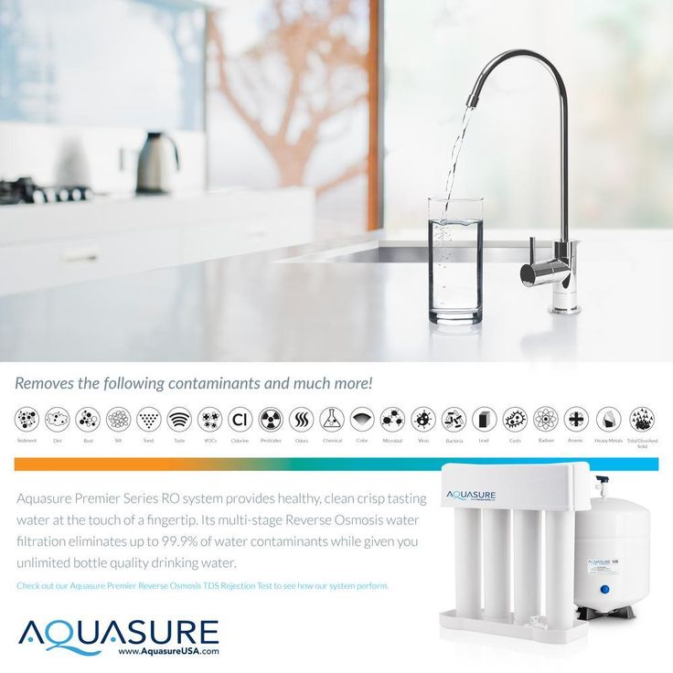Premier PRO 100 GPD Reverse Osmosis Water Filtration System with LED Indicating Chrome Faucet