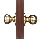 Brink's Keyed Entry Ball Style Doorknob, Polished Brass Finish