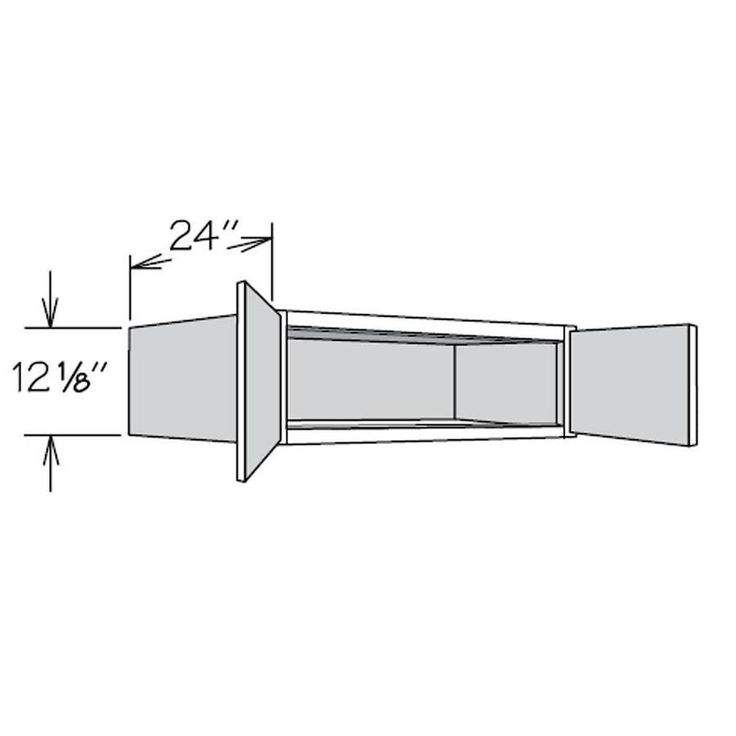allen + roth Aveley 33-in W x 12.125-in H x 24-in D Linen Maple Door Wall Semi-Custom Cabinet