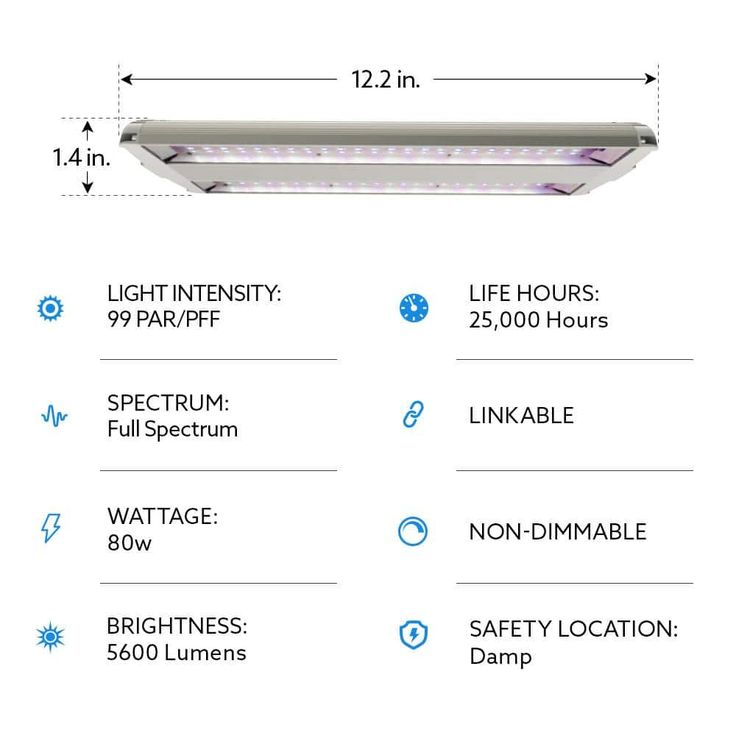 14 in. 86-Watt Integrated Full Spectrum LED Non-Dimmable Indoor High Bay Plant Grow Light Fixture, Daylight