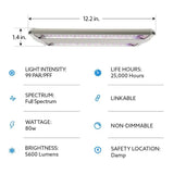 14 in. 86-Watt Integrated Full Spectrum LED Non-Dimmable Indoor High Bay Plant Grow Light Fixture, Daylight