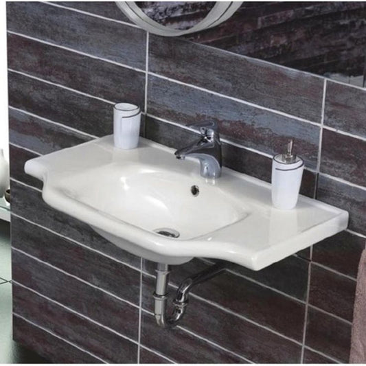 Nameeks Yeni Klasik Wall Mounted Bathroom Sink in White