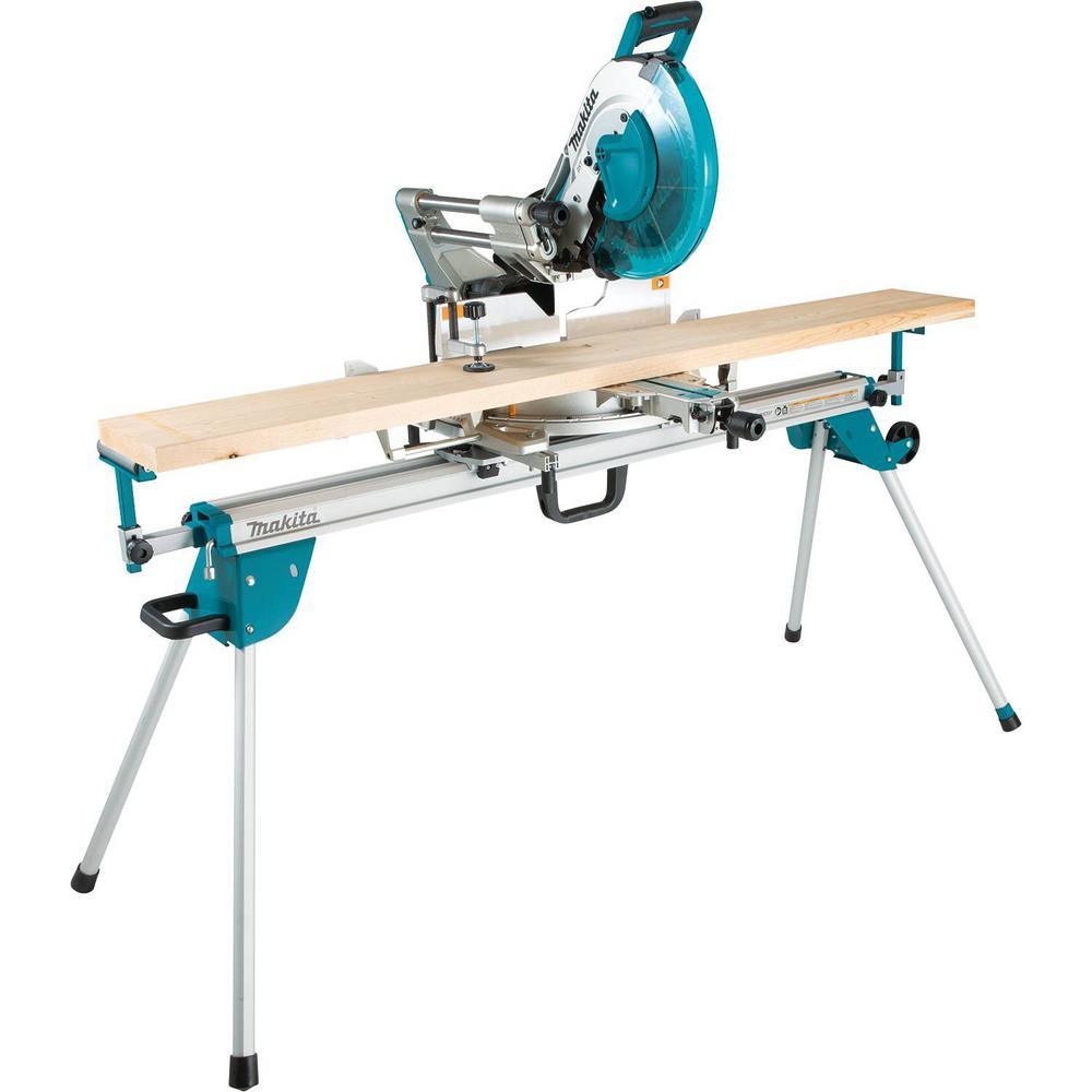 33.5 in. x 69.5 in. Folding Rolling Miter Saw Stand - Super Arbor