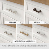 3 in. (76 mm) Center-to-Center Satin Nickel with Faux Capiz Insert Bar Drawer Pull - Super Arbor
