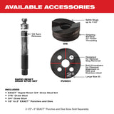 Milwaukee M18 18V FORCE LOGIC 10T Knockout Tool Kit (1/2 in.–4 in.) with Bonus M18 FUEL 1/4 in. Impact Driver & SHOCKWAVE Step Bit Set