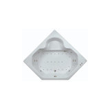 60 in. Corner Drop-in Air and Whirlpool Bath Bathtub in White - Super Arbor