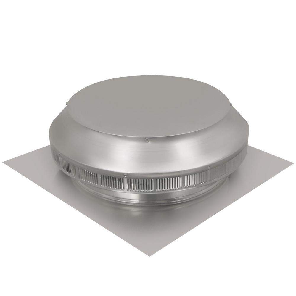 14 in. Dia Aluminum Roof Louver Exhaust Vent in Mill Finish - Super Arbor