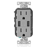 15 Amp Decora Combination Tamper Resistant Duplex Outlet and USB Charger, White (3-Pack) - Super Arbor