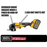 FLEXVOLT 60-Volt MAX Li-Ion Cordless 4-1/2 in. to 6 in. Small Angle Grinder with 20-Volt Cordless Recip Saw (Tool-Only)