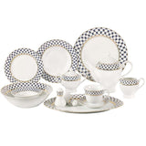 57-Piece Specialty Blue Porcelain Dinnerware Set (Service for 8)