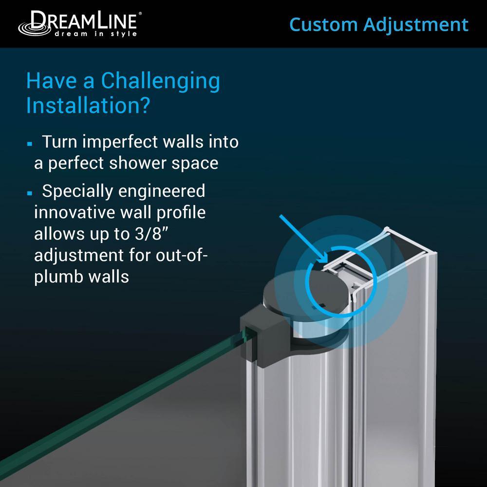 Aqua Fold 36 in. D x 36 in. W x 76 3/4 in. H Frameless Shower Door with Base and Backwalls - Super Arbor